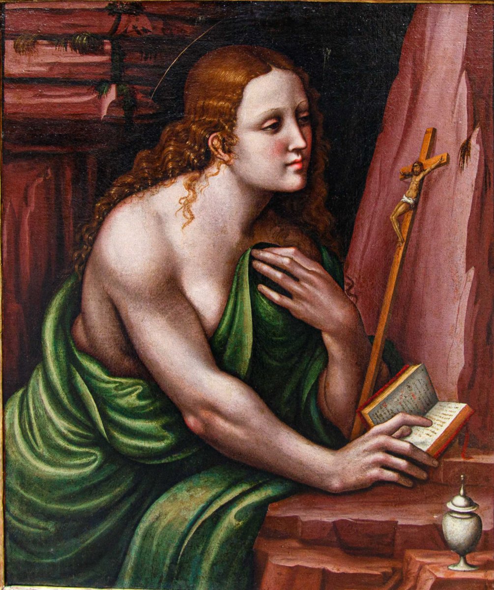 Pseudo-giampietrino B (milan, 3rd And 5th/6th Decades Of The 16th Century), The Penitent Magdalene-photo-2