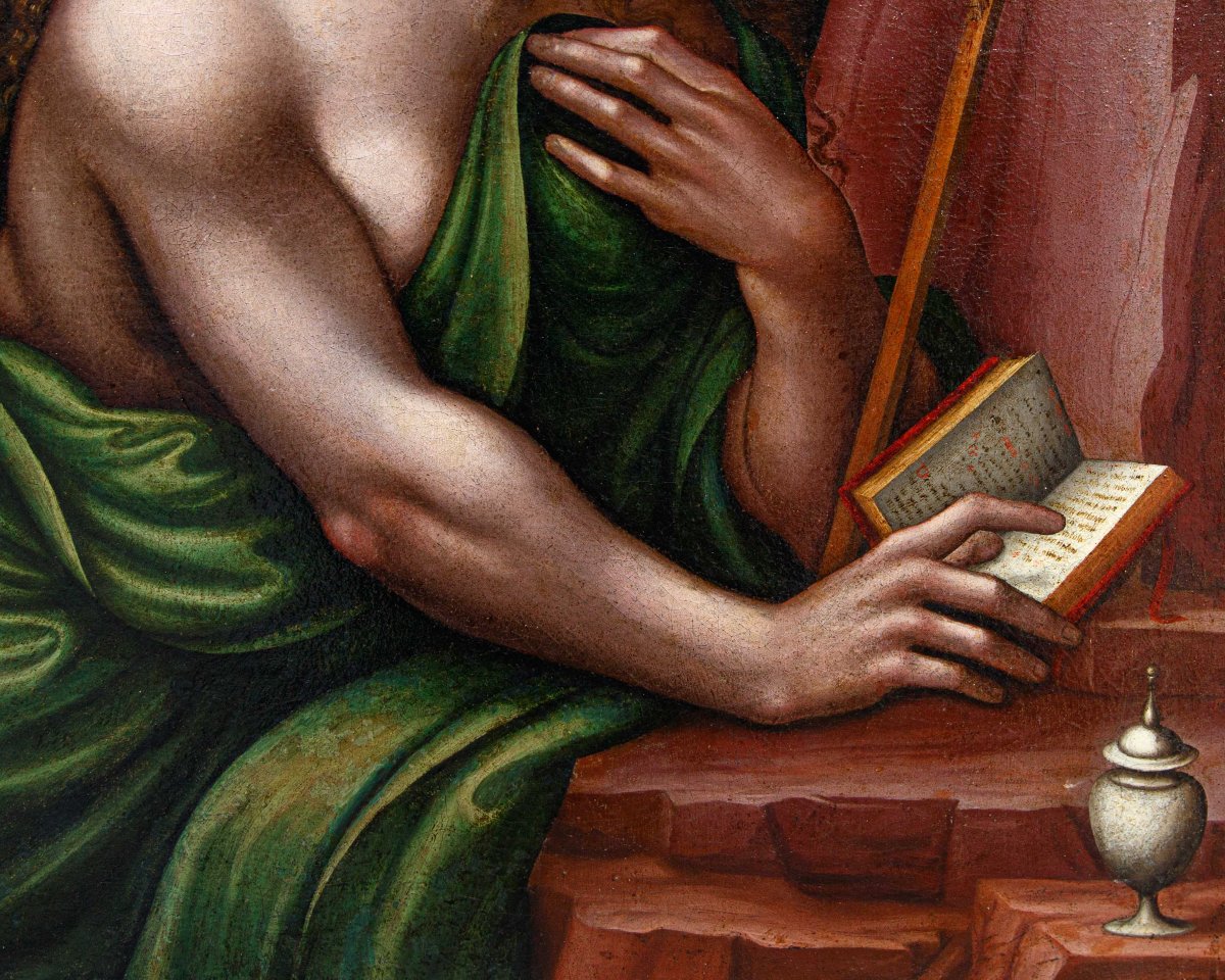 Pseudo-giampietrino B (milan, 3rd And 5th/6th Decades Of The 16th Century), The Penitent Magdalene-photo-2