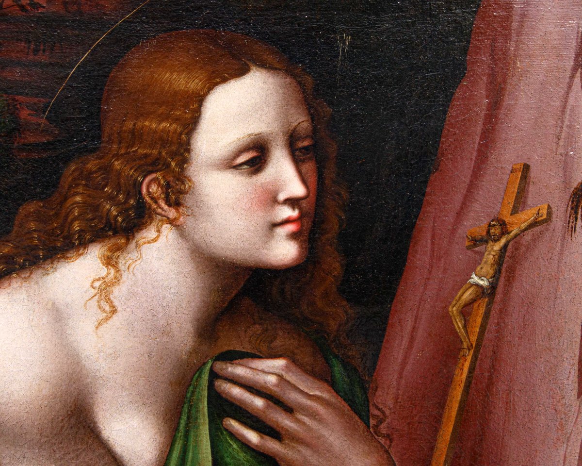 Pseudo-giampietrino B (milan, 3rd And 5th/6th Decades Of The 16th Century), The Penitent Magdalene-photo-3