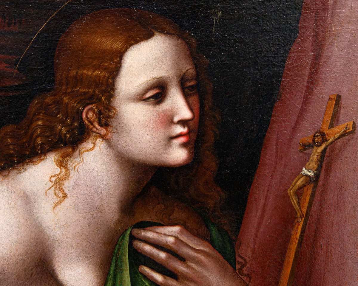 Pseudo-giampietrino B (milan, 3rd And 5th/6th Decades Of The 16th Century), The Penitent Magdalene-photo-6