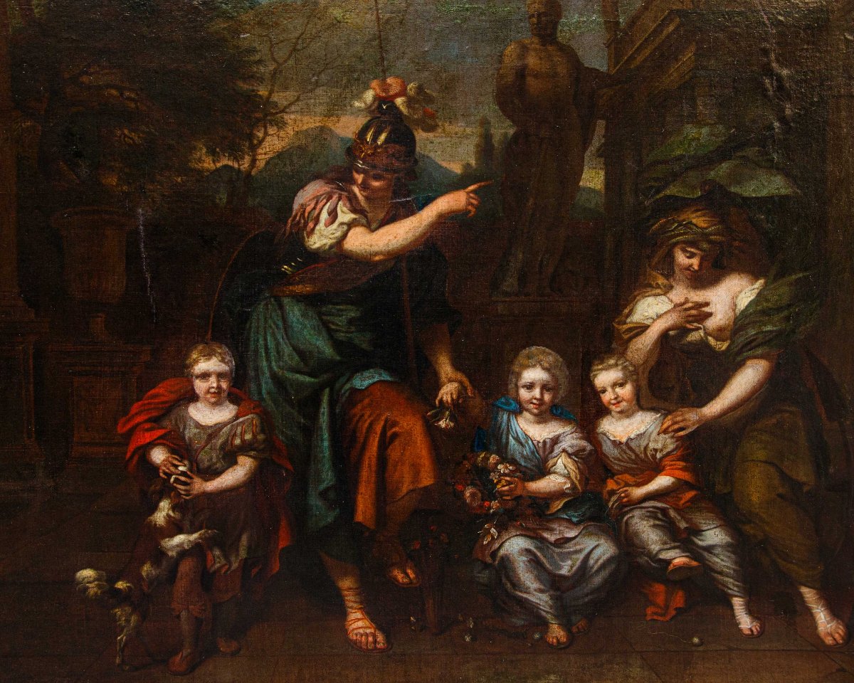 Barend Graat (Amsterdam, 1628 - 1708), L’éducation de trois enfants par Minerva et Cerere-photo-4