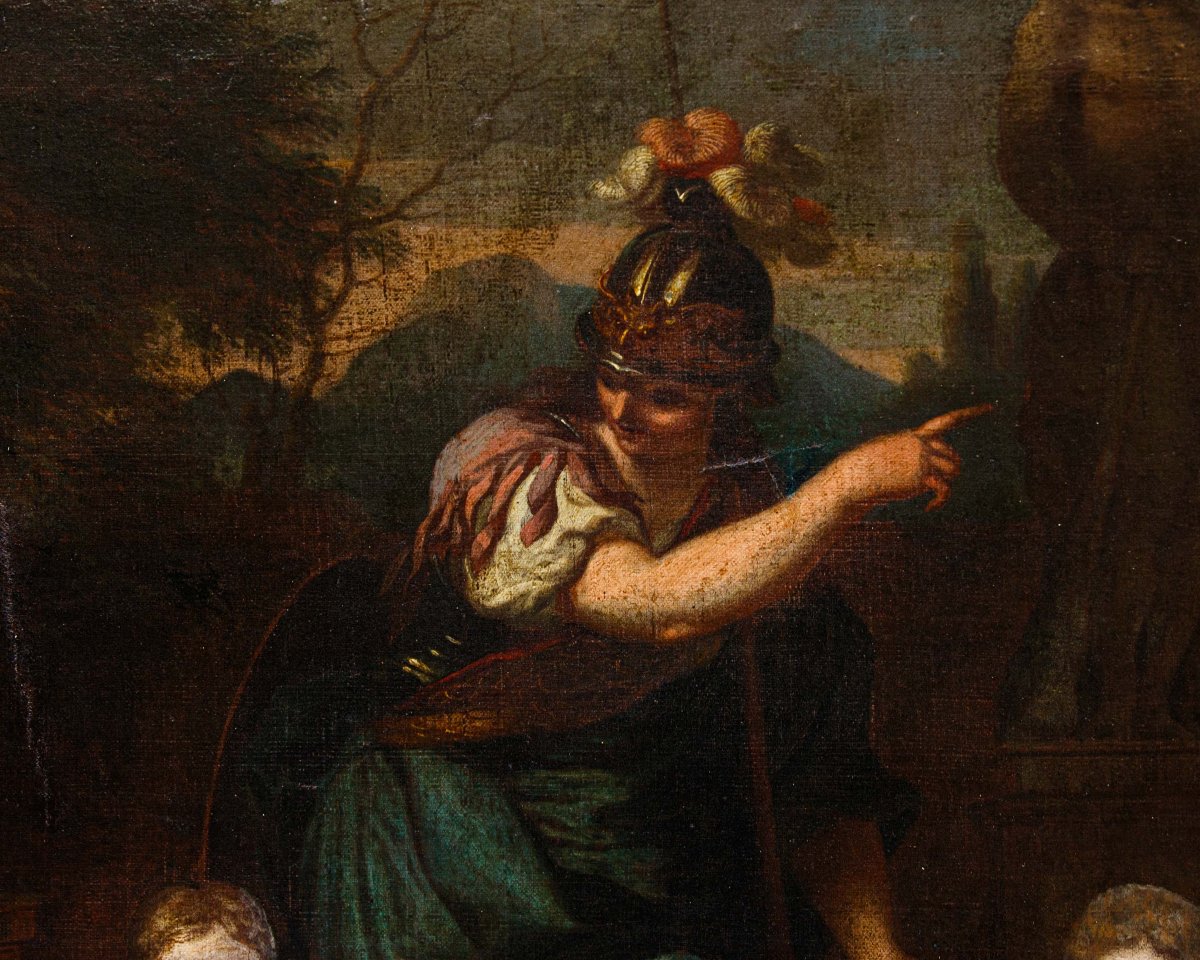 Barend Graat (Amsterdam, 1628 - 1708), L’éducation de trois enfants par Minerva et Cerere-photo-2