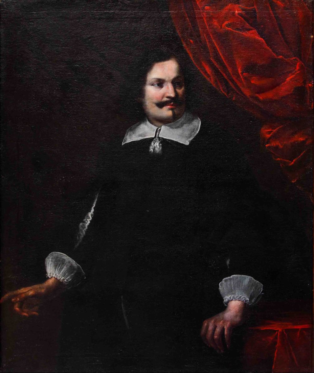Giovanni Bernardo Carbone (Gênes, 1616 - 1683), Portrait de gentleman, 1650 ca.-photo-2