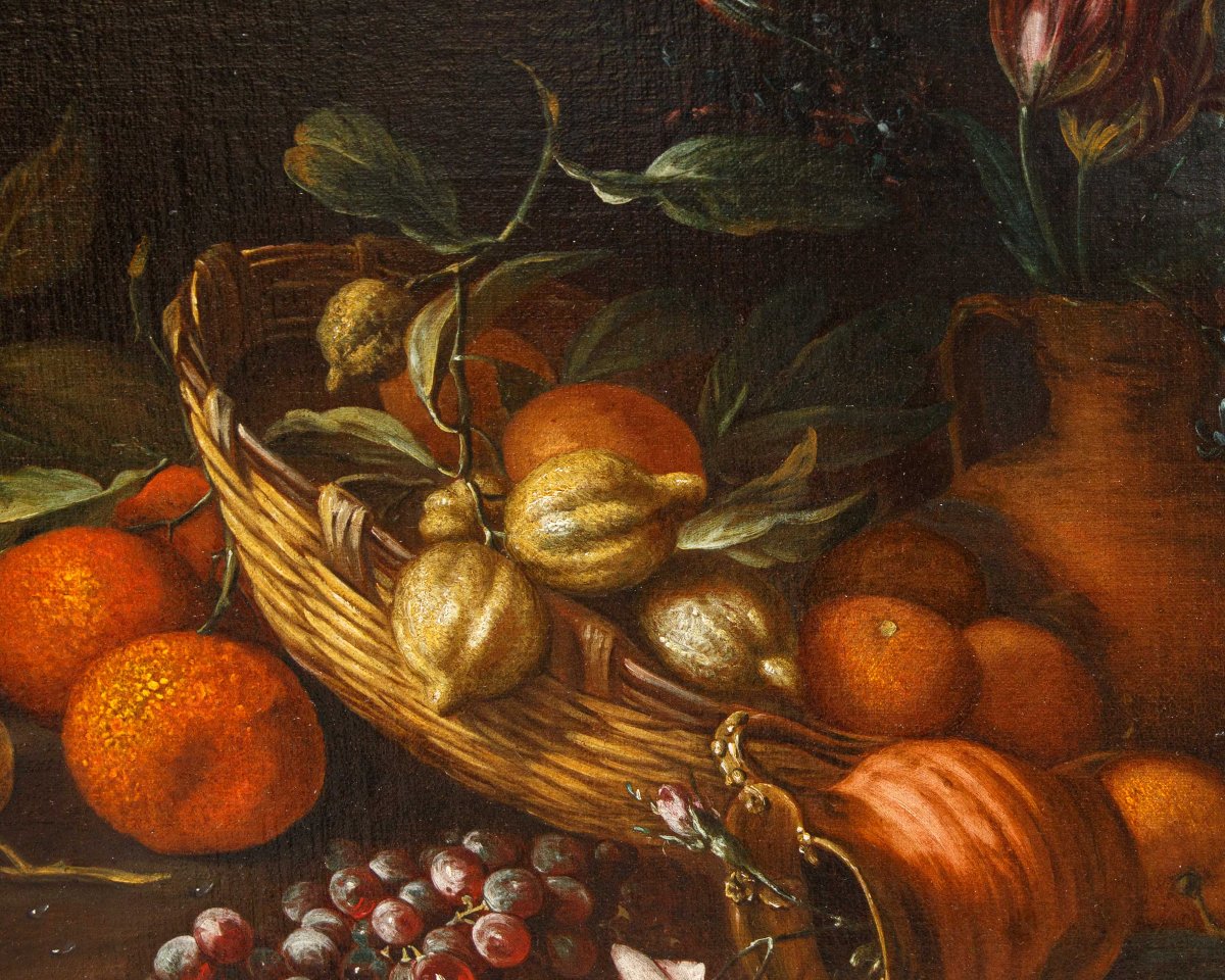 Tommaso Realfonzo, Known As Masillo (1677–1743) Still Lifes Of Fruit And Flowers Outdoors-photo-6
