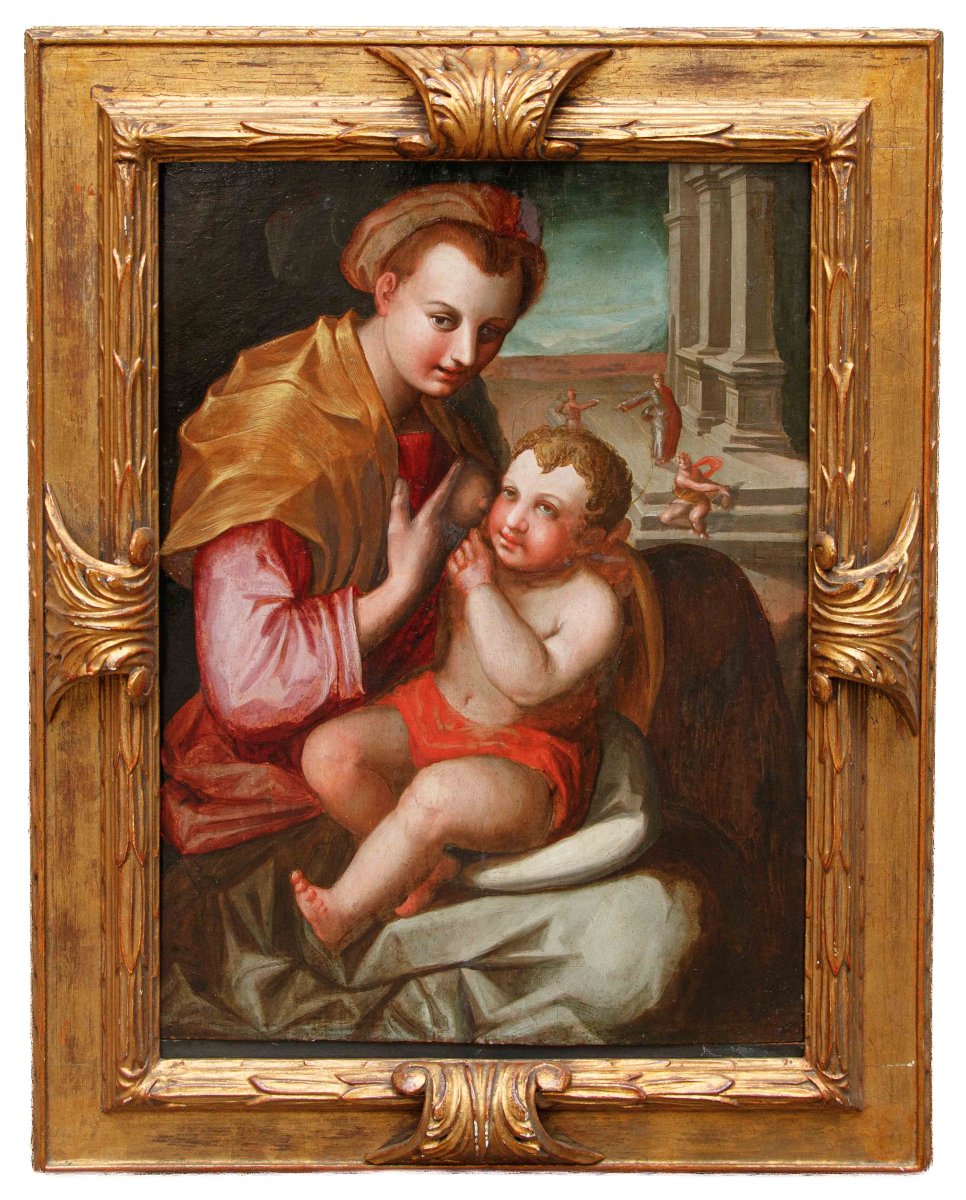 Tuscan School, 16th Century, Madonna And Child