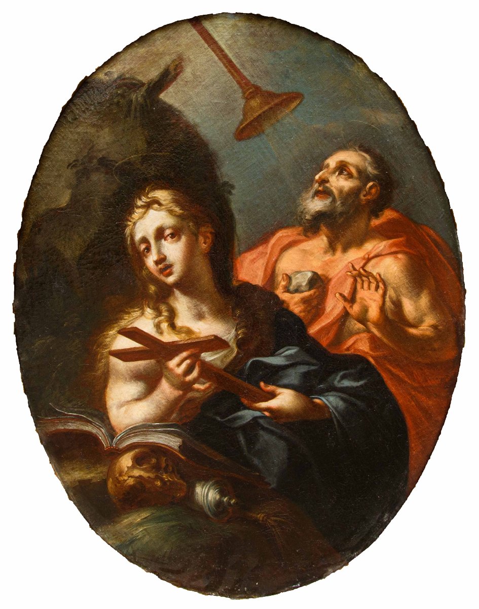École lombarde du XVIIe siècle, Marie-Madeleine et saint Jérôme-photo-2