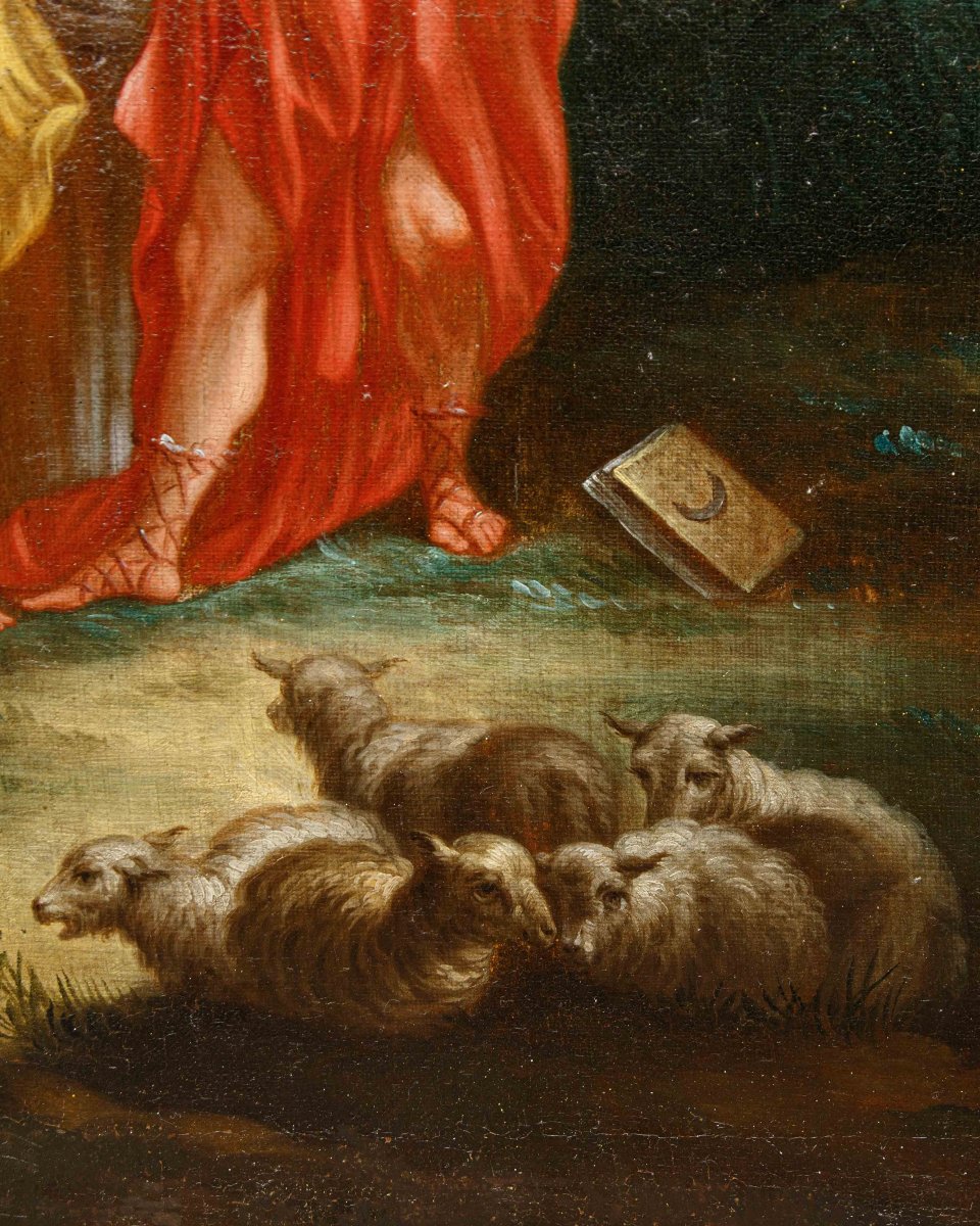 Le disciple de François Boucher (Paris, 1703 - 1770), Paysage avec la bonne chance-photo-4