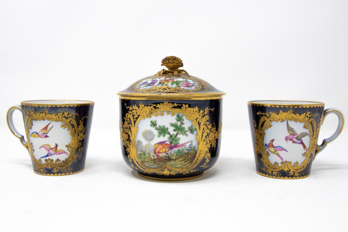 Service Of Two Cups And A Sugar Bowl, Manufacture De Sèvres, Nineteenth Century
