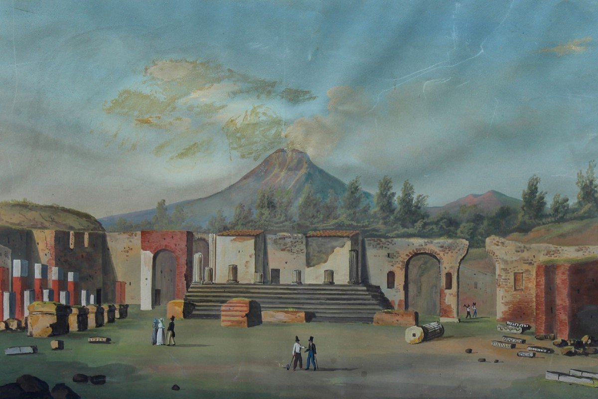 Vues De Pompéi, Francesco Fergola (1801 - 1875)-photo-2