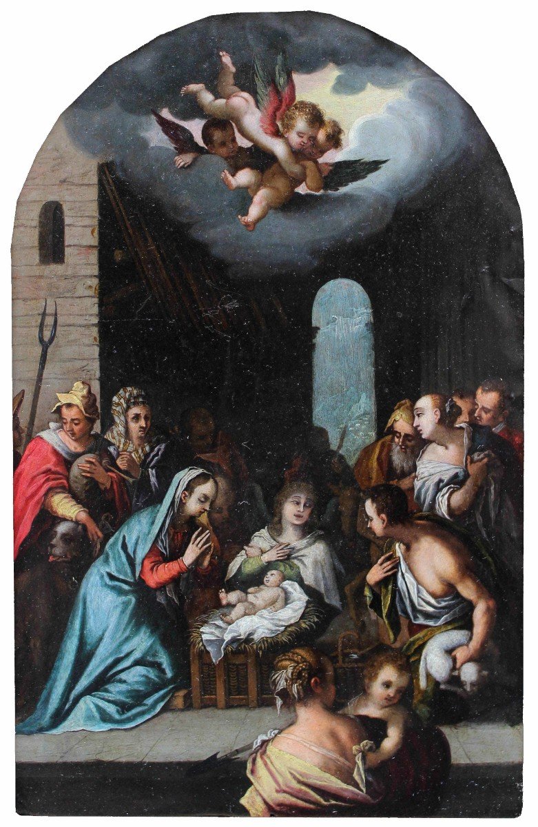 Adoration Des Bergers, Domenico Carnevale (1524 - 1579)-photo-2