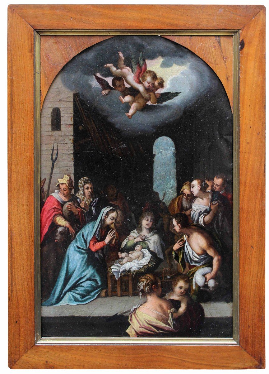Adoration Des Bergers, Domenico Carnevale (1524 - 1579)