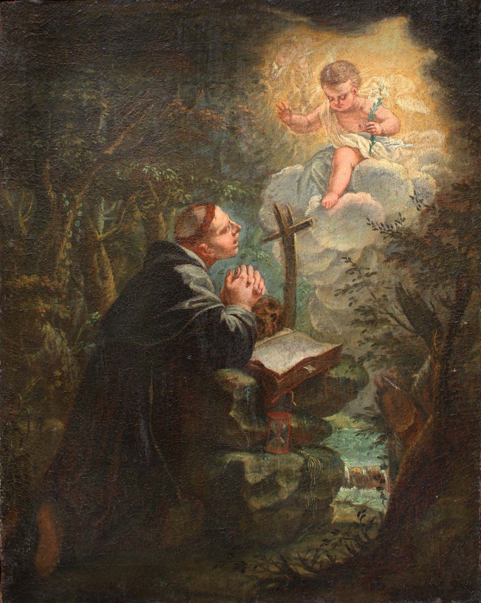 Saint Nicolas De Tolentino En Prière, XVIIe Siècle-photo-2