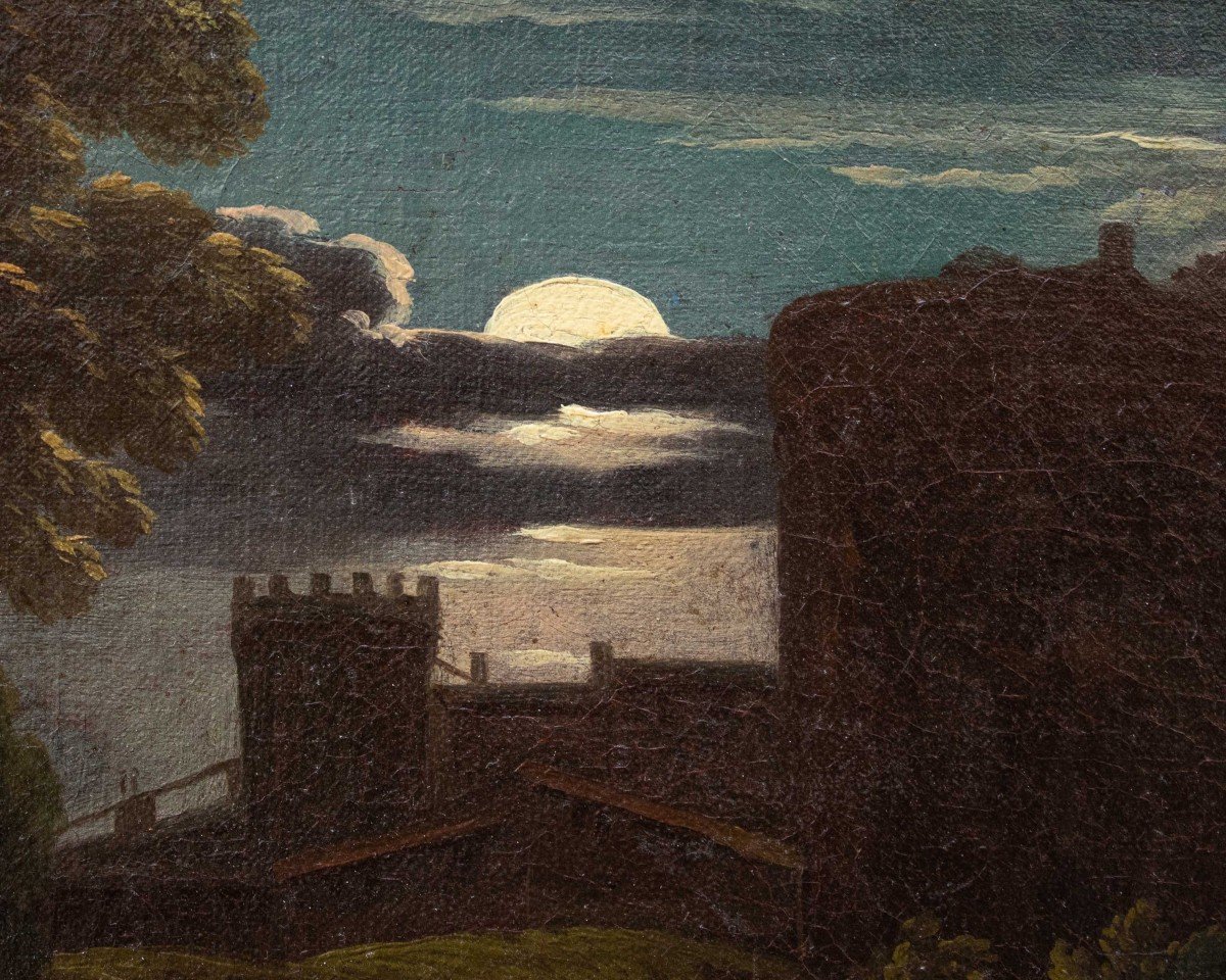18th Century, Coastal View At Night-photo-7