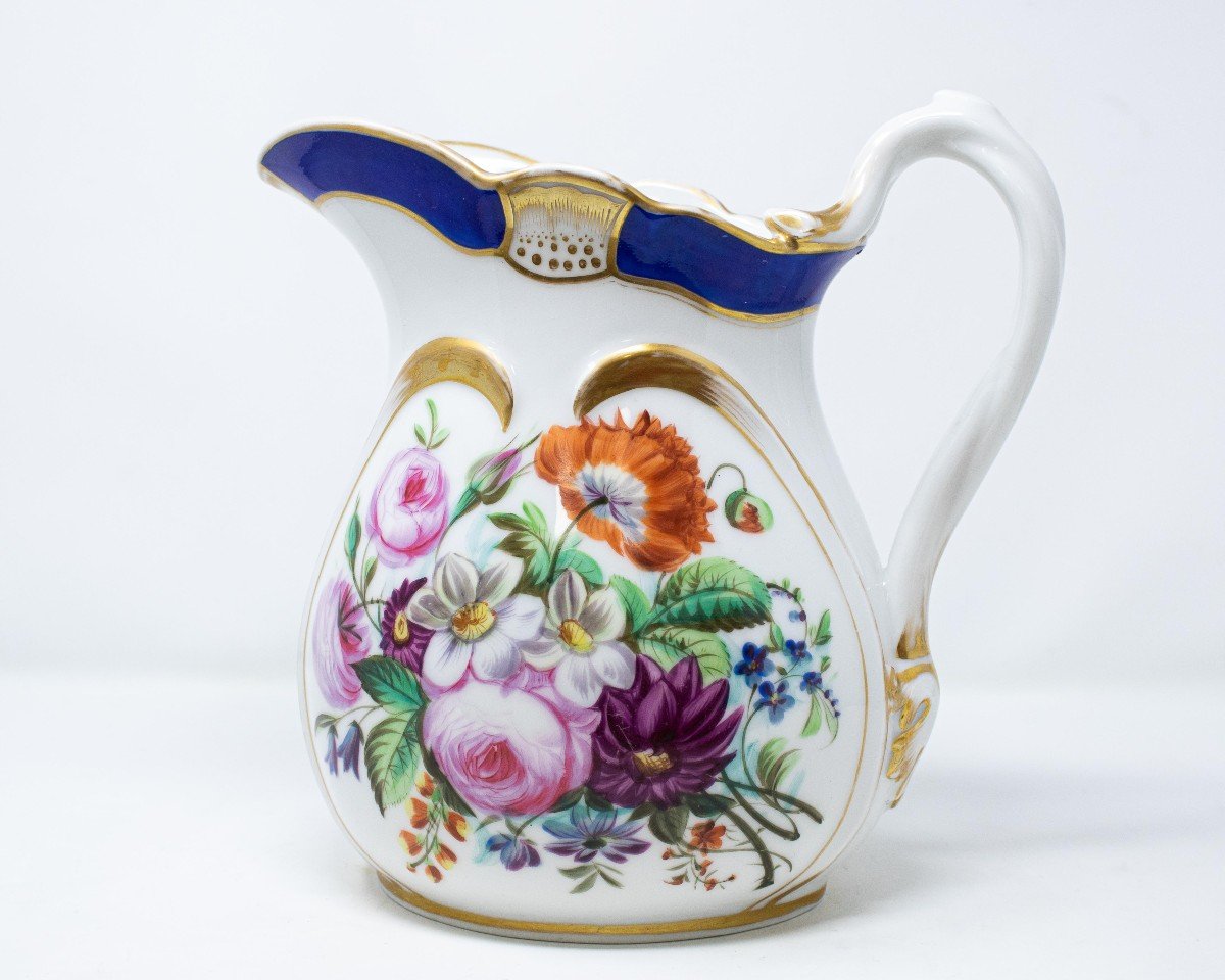 Jug With Floral Decoration, 19th Century