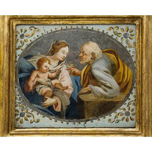 The Holy Family With Bird, Follower Of Simon Vouet (paris, 1590-1649)