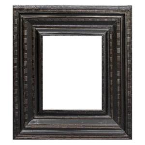 17th Century, Guilloche Frame In Ebonized Finish Wood