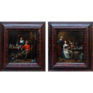 Jan Baptist Lambrechts (anvers, 1680 - Après 1731), Dans La Cuisine