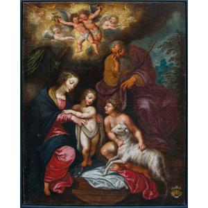 Circle By Pieter Paul Rubens (1577-1640), Holy Family With Saint John