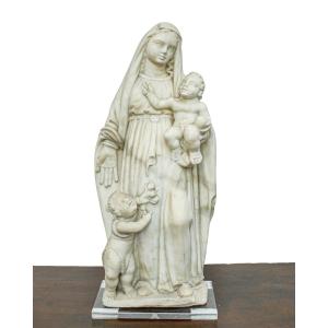 Ligurian School, 18th Century,  Madonna With Child And S. Giovannino