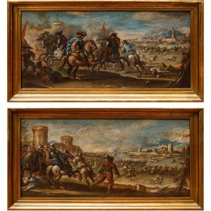 Bottega Di Francesco Simonini (parma, 1686 - Venice , 1753 Or 1755)  The Battle Of Fornovo