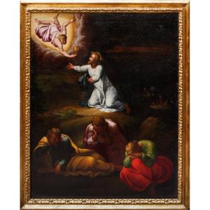 Centre-italian School, Second Half Of The 16th Century, Prayer In The Garden Of Gethsemane