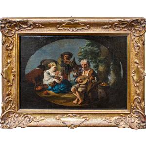 Paolo Monaldi (Rome, 1710 - après 1779), attr. , Scène de genre