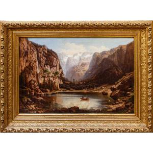 Johann Jungblut (1860 - 1912), Lac dans les Alpes 