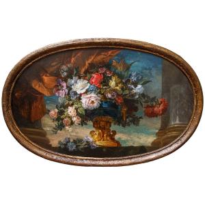 19éme siècle , Nature morte avec des fleurs