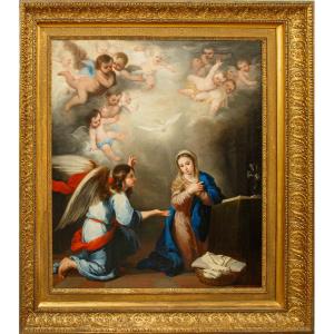 Atelier de Bartolomé Esteban Murillo (Séville, 1617 - 1682), Annonciation