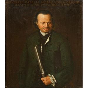 18th Century, Bergamo School  Portrait Of Giuseppe Masalia, Organ Maker