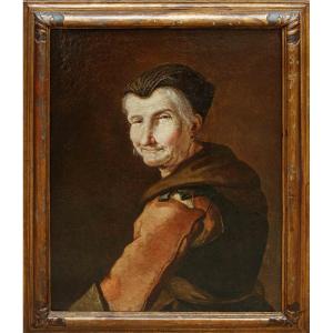 Giacomo Francesco Cipper Known As Todeschini, Attr.  Portrait Of An Old Peasant Woman
