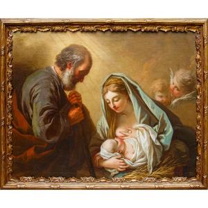 Venetian Painter Of The First Half Of The 18th Century, Madonna Del Latte And Saint Joseph
