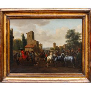 Jan Vincentz Van Der Vinne (haarlem, 1663 - 1721), Horse Market