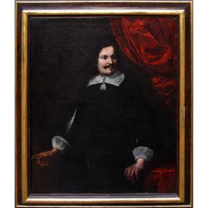 Giovanni Bernardo Carbone (Gênes, 1616 - 1683), Portrait de gentleman, 1650 ca.