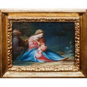 Emilian School, 18th Century, Rest From The Flight Into Egypt