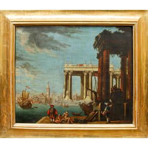 17th-century Venetian Painter, Architectural Capriccio