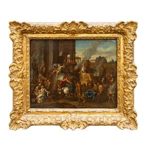A Follower Of Charles Le Brun (paris, 1619–1690), The Entry Of Alexander The Great Into Babylon