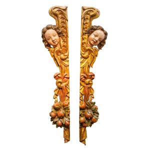 17th Century, Pair Of Pilasters