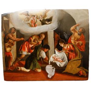 17th-century Venetian-cretan School, Adoration Of The Shepherds