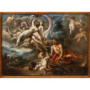 Cornelis Shut (antwerp, 1597 – Antwerp, 1655), Attributed, Venus Appears At Vulcan’s Forge