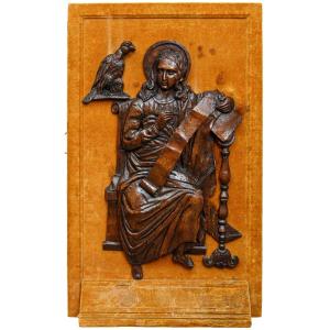 XVIIe siècle, Panneau avec saint Jean l’Évangéliste