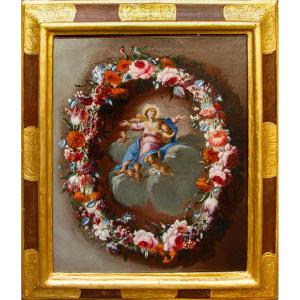 Carel De Vogelaer, A Roman Painter Of The Second Half Of The 17th Century, *garland Of Flowers*