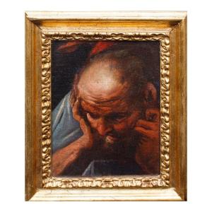 Antonio Zanchi (este, 1631 – Venice, 1722), Study Of A Male Face