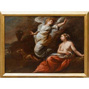 Carlo Francesco Nuolone (Milan, 1609 - 1662), L’apparition de l’ange à Agar et Ismaël