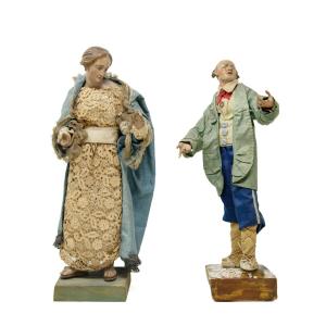 Naples, 18th Century, Figures From The Neapolitan Nativity Scene
