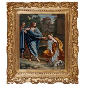 A Follower Of Annibale Carracci (bologna, 1560 – Rome, 1609), 17th Century, Christ And The Canaanite Woman