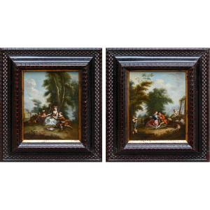 18th Century, French School, Gallant Scenes