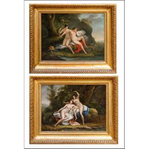 Late 18th Century – Early 19th Century, Scene With Eurydice And A Pair Of Nymphs