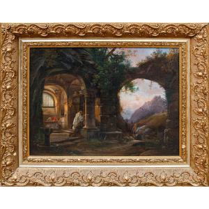 Federico Moja (milan, October 20, 1802 – Dolo (ve), March 29, 1885), *mass Among The Ruins*