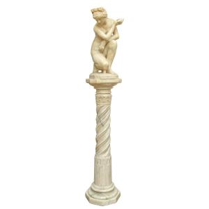 19th Century, Aphrodite Crouching On A Column